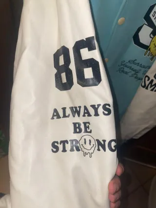 Felpa Store up blu e bianca taglia M