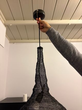 Lámpara de techo hierro de malla negra