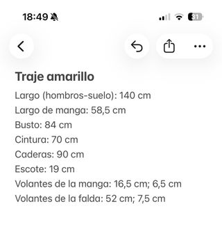 Traje Flamenca Amarillo Lunares Negros