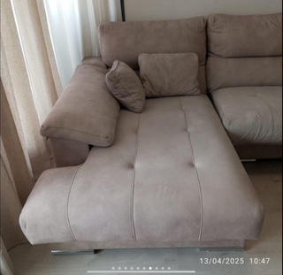 Sofá Chaise Longue Beige Grande