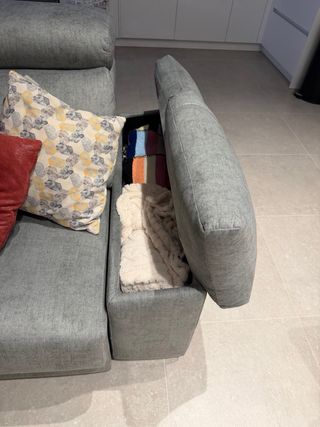 Sofá cama 3 plazas gris