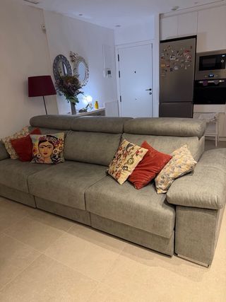 Sofá cama 3 plazas gris