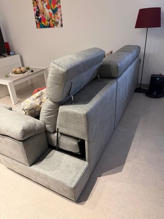 Sofá cama 3 plazas gris