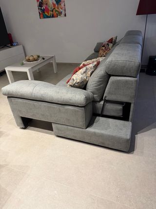 Sofá cama 3 plazas gris