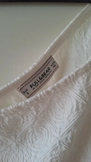 Vestido asimétrico blanco roto Talla S