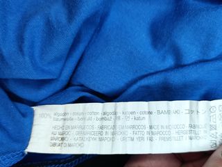 Camiseta Zara Man Urban Color Block Azul Talla S