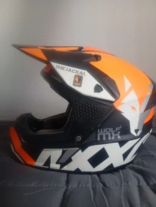 Casco Cross Wolf MX Naranja/Negro