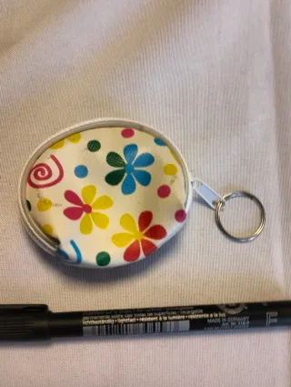 Mini monedero vintage con flores