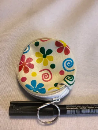 Mini monedero vintage con flores