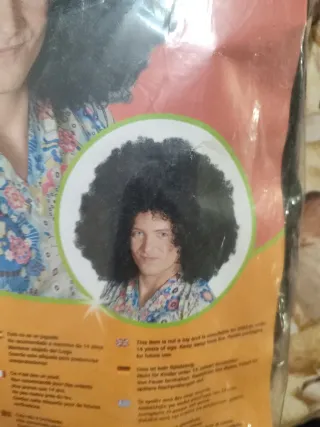 Peluca Afro Disfraz Negra Talla Única