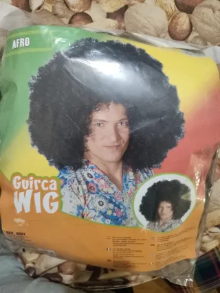 Peluca Afro Disfraz Negra Talla Única
