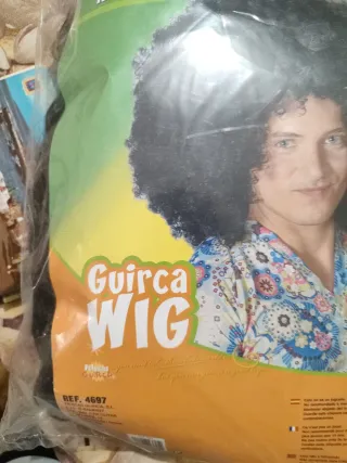 Peluca Afro Disfraz Negra Talla Única