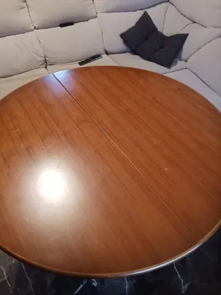 Mesa extensible redonda madera 110 cm