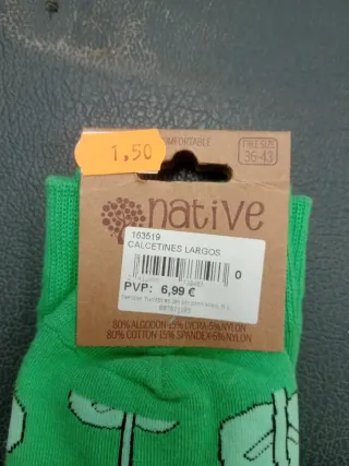 Calcetines largos Native verdes