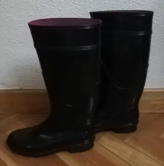 Botas de agua mujer negras