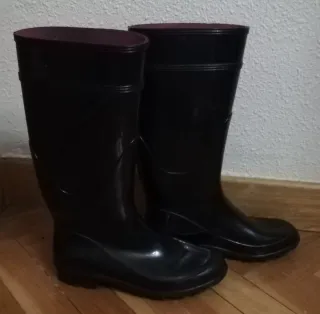 Botas de agua mujer negras