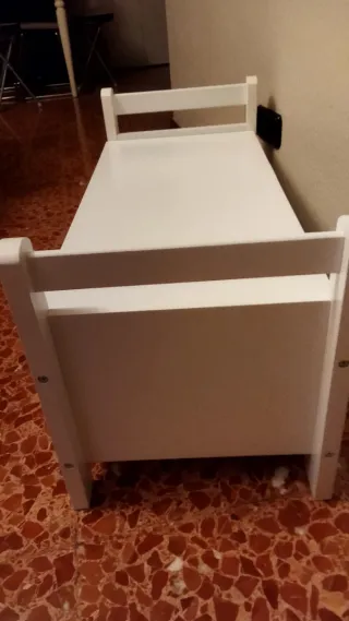 Banco baúl arcón madera con cojín