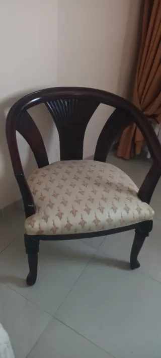 Mesa Comedor Caoba Cristal + 4 Sillas