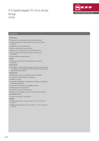 Frigorífico integrable NEFF KI1813D30