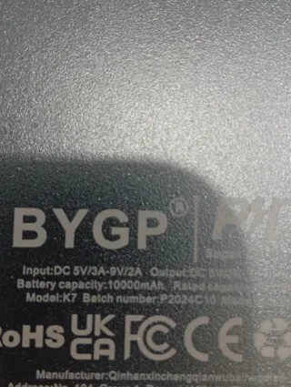 Batería Externa Power Bank 22.5W Carga rapid USB-C