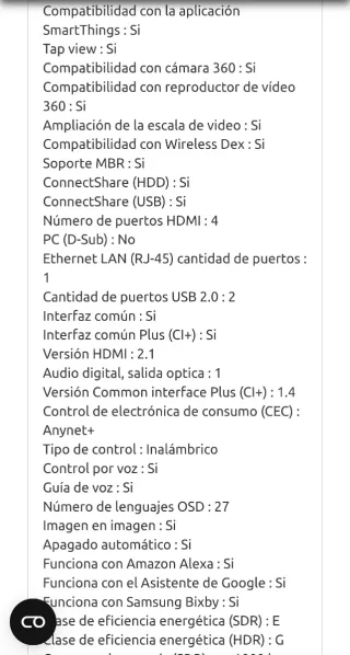 TV Samsung 85 Neo QLED QE85QN85BATXXCO