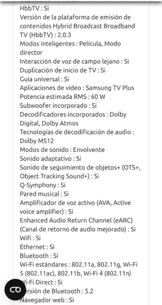 TV Samsung 85 Neo QLED QE85QN85BATXXCO