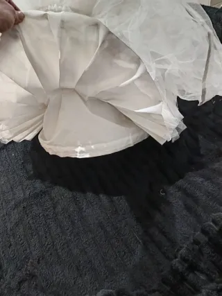 Can Can Fallera Niña Blanco, medida de largo 60