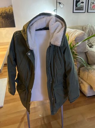 Chaqueta verde con forro sherpa