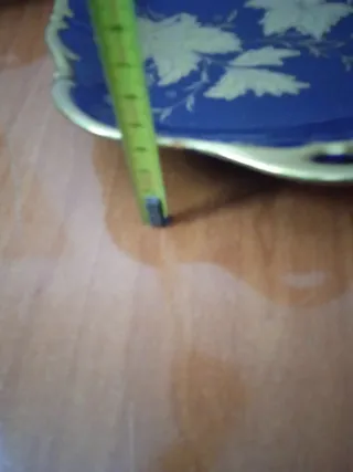 Fuente de porcelana azul