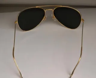 Occhiali Ray-Ban Aviator Vintage Oro Nero/verde