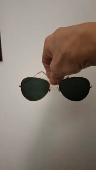 Occhiali Ray-Ban Aviator Vintage Oro Nero/verde