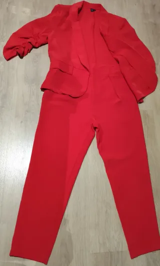 Traje Rojo Chaqueta y Pantalón