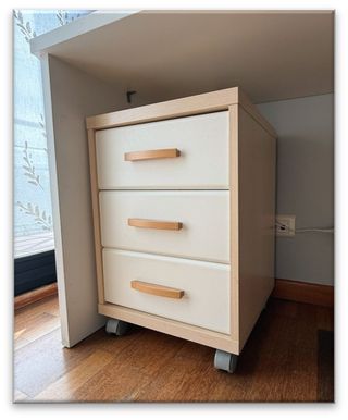 Cama nido doble con cajones, cabecero y escritorio