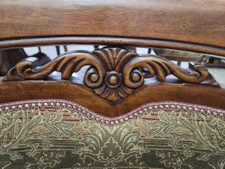 Set mesa de comedor y 6 sillas de madera de lujo