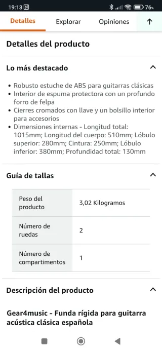 Funda Rígida para Guitarra Clásica