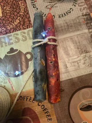 Conjunto de 2 velas ritualizada precio por vela 6€