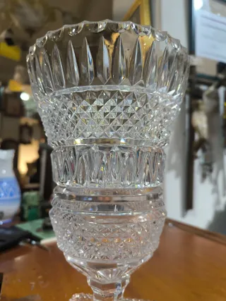 Jarrón Cristal Bohemia Tallado