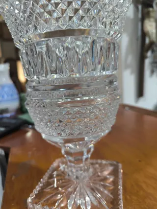 Jarrón Cristal Bohemia Tallado