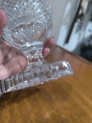 Jarrón Cristal Bohemia Tallado