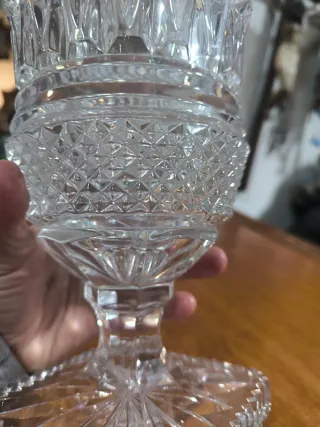 Jarrón Cristal Bohemia Tallado