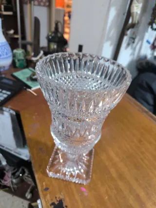 Jarrón Cristal Bohemia Tallado