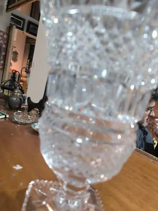 Jarrón Cristal Bohemia Tallado