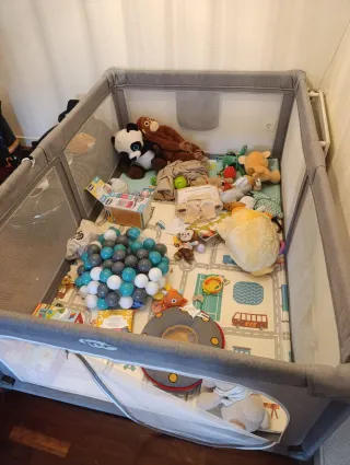 Parque infantil plegable XL 125x185x68 más suelo