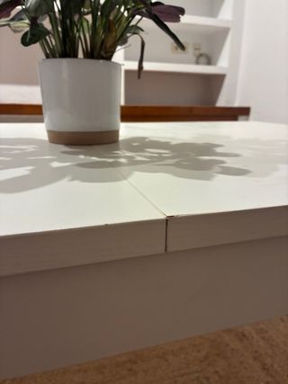 Mesa extensible blanca Ikea BJURSTA