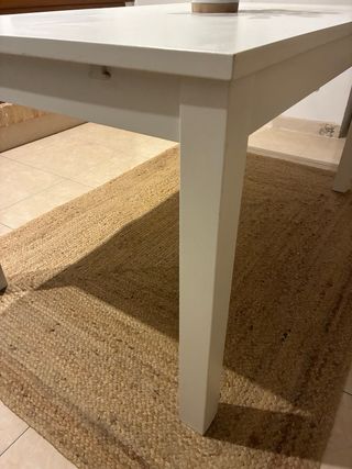 Mesa extensible blanca Ikea BJURSTA