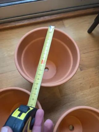 Set Macetas y Platos Barro