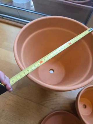 Set Macetas y Platos Barro