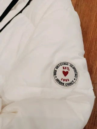 Abrigo tipo plumífero Green Coast blanco