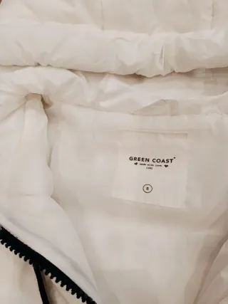 Abrigo tipo plumífero Green Coast blanco