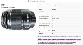 Obiettivo Canon EFS 18-55mm III